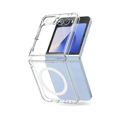 Samsung Galaxy Z Flip7 Kılıf Magsafe Özellikli Şeffaf Silikon Kapak