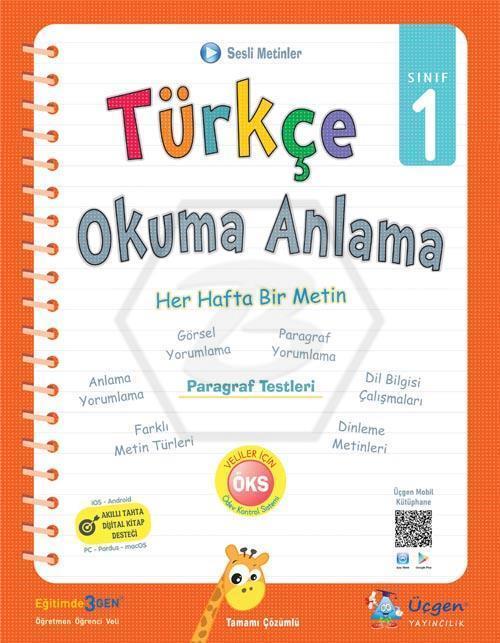 Üçgen Yayınları 1. Sınıf Türçe Okuma Anlama 