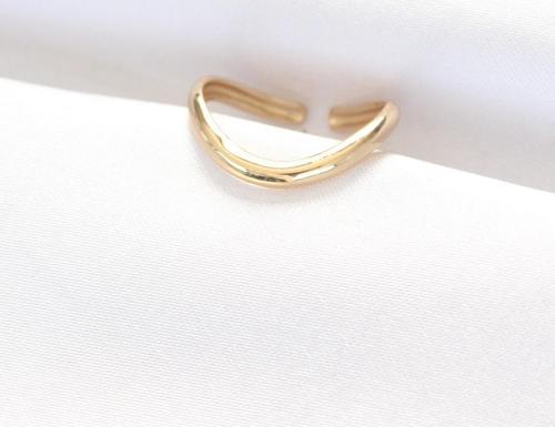 Yassı Gold Renk Ayarlanabilir Yüzük