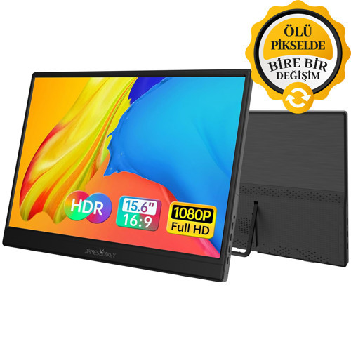 JDP15 15,6″ 60Hz Full HD IPS Taşınabilir Monitör (Ölü Pikselde Anında Değişim)