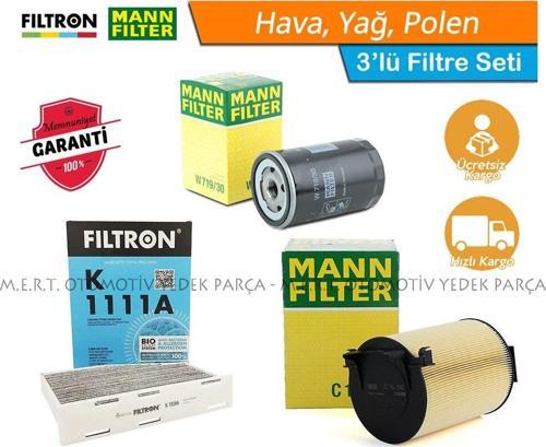 Skoda Octavia 1.6 Benzinli Mann Filtre Bakım Seti 2006-2012 (483998952)
