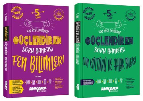 Ankara 2025 5. Sınıf Fen Bilimleri + Din Kültürü Güçlendiren Soru Bankası Seti 2 Kitap Güncel Müfredat