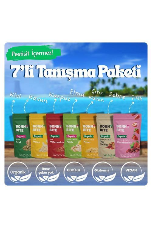 7'Li Tanışma Paketi Kurutulmuş Organik Karışık Atıştırmalık Paketi
