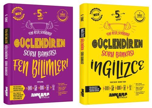 Ankara 2025 5. Sınıf Fen Bilimleri + İngilizce Güçlendiren Soru Bankası Seti 2 Kitap Güncel Müfredat