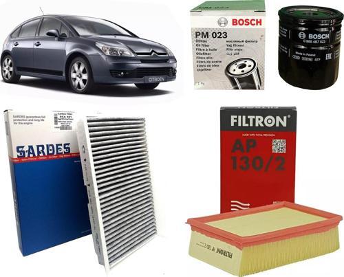 Citroen C4 2.0 Vts Benzinli Filtre Bakım Seti (2005-2010)