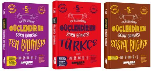 Ankara 2025 5. Sınıf Fen Bilimleri + Türkçe + Sosyal Bilgiler Güçlendiren Soru Bankası Seti 3 Kitap Güncel Müfredat