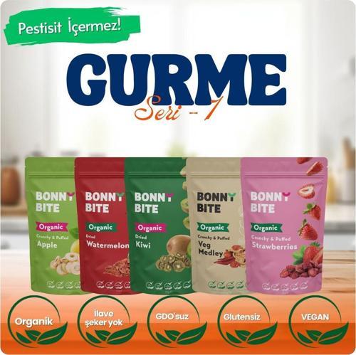 Kurutulmuş Organik Elma, Karpuz, Kivi, Sebze & Çilek 5'Li Paketi (Gurme Serisi 1)