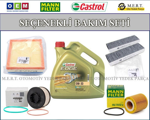 Peugeot 508 1.5 Bluehdi Filtre Bakım Seti + Motor Yağı