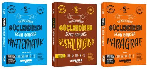 Ankara 2025 5. Sınıf Matematik + Sosyal Bilgiler + Paragraf Güçlendiren Soru Bankası Seti 3 Kitap Güncel Müfredat