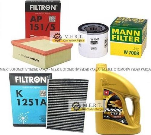 Ford Fiesta 1.25 Yağ Bakım Filtre Seti (2008-2016)