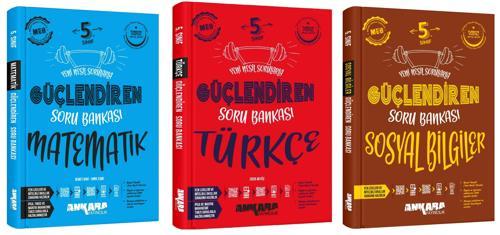 Ankara 2025 5. Sınıf Matematik + Türkçe + Sosyal Bilgiler Güçlendiren Soru Bankası Seti 3 Kitap Güncel Müfredat