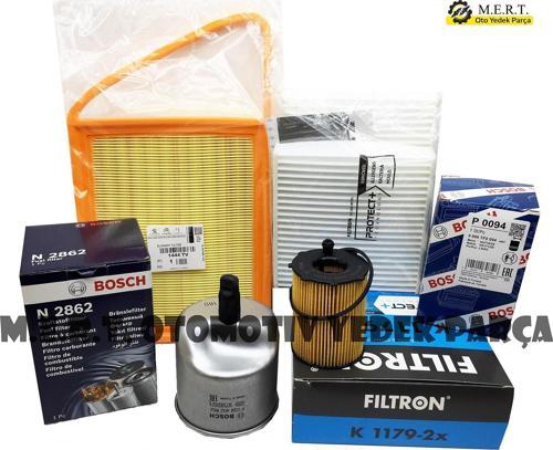 Peugeot 208 1.4 Hdi Dizel Filtre Bakım Seti (2012-2015)-4'Lü Set Hava + Yağ + Polen + Mazot