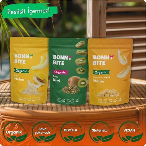 Kurutulmuş Organik Kavun, Kivi & Çıtır Kavun 3'Lü Paketi
