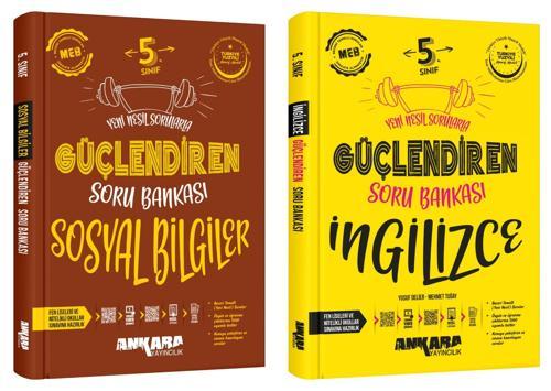 Ankara 2025 5. Sınıf Sosyal + İngilizce Güçlendiren Soru Bankası Seti 2 Kitap Güncel Müfredat