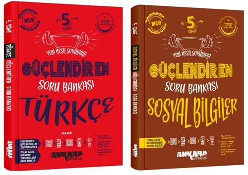Ankara 2025 5. Sınıf Türkçe + Sosyal Bilgiler Güçlendiren Soru Bankası Seti 2 Kitap Güncel Müfredat