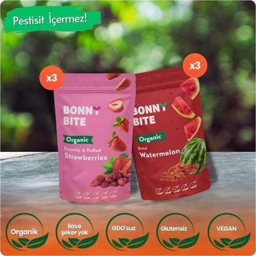 Organik Çıtır Çilek & Kurutulmuş Karpuz 6'Lı Paketi