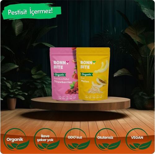 Organik Çıtır Çilek & Kurutulmuş Kavun İkili Paketi