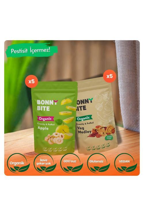 Organik Çıtır Elma & Çıtır Sebze (Kapya Biber, Cherry Domates, Soğan) 10'Lu Paketi