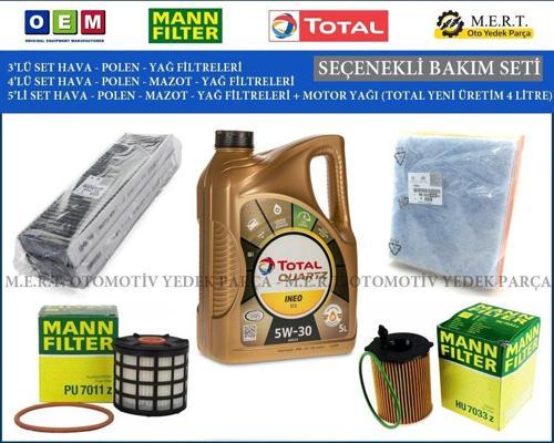 Peugeot Partner 1.6 Bluehdi Euro 6 Filtre Bakım Seti + Motor Yağı