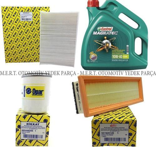 Fiat Albea 1.4 Yağ Bakım Filtre Seti Opar + Castrol