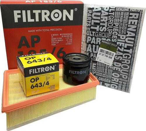 Renault Fluence 1.6 16V Filtre Bakım Seti Hava-Yağ-Karbon Polen