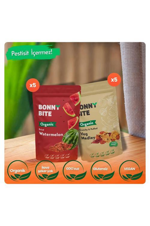 Organik Karpuz & Çıtır Sebze (Kapya Biber, Cherry Domates, Soğan) 10'Lu Paketi