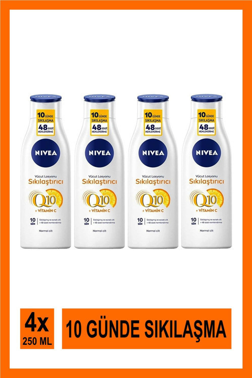 Sıkılaştırıcı Vücut Losyonu 250 Ml X4 Adet Q10,vitamin C,48 Saat Nemlendirme,10 Günde Sıkılaş
