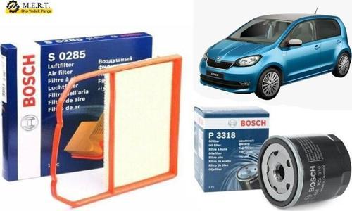 Skoda Citigo 1.0 Bosch Filtre Bakım Seti Hava Ve Yağ Filtresi (485895217)