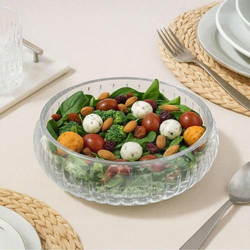 Voi Glass Salata ve Meyve Sunum Kasesi – 24x6,5 cm