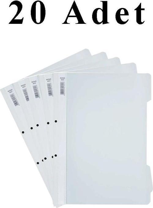 20 Adet A4 Beyaz Telli Dosya 1 Paket Ekonomik Kaliteli Telli Dosya Ofis Büro Okul