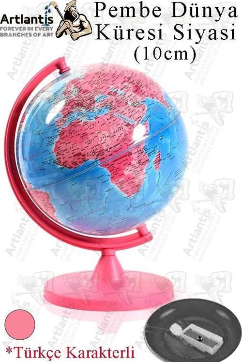 Dünya Küresi 10cm Siyasi 1 Adet Masaüstü Siyasi Dünya Küresi Coğrafya Sınıf Eğitim Kalemtraşlı Dünya