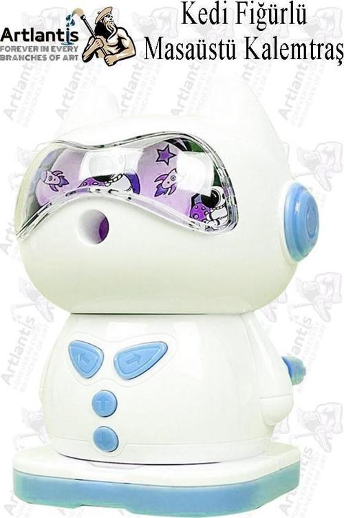 Kollu Kalemtraş Masa Tipi Kedi Figürlü 1 Adet Masaüstü Kollu Kalem Tıraş Kalem Sınıf Ofis Okul