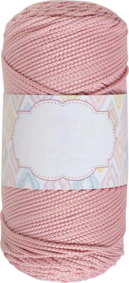 Makrome İpi 3mm Polyester Açık Pembe