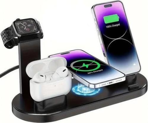 Çok İşlevli Şarj İstasyonu Siyah Renk