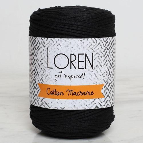 Cotton Macrame Siyah - R004 - 34359