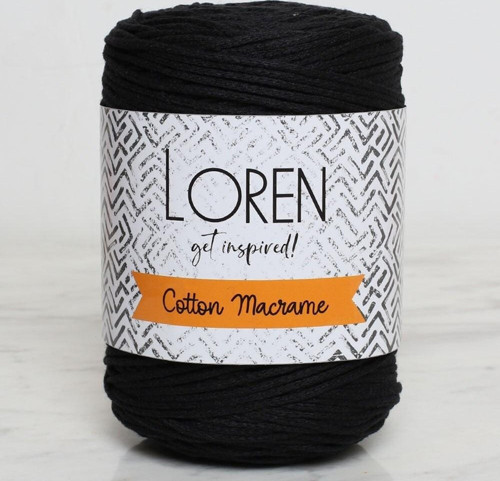 Cotton Macrame Siyah - R004 - 34359