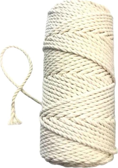 Pamuk Büklüm 3 mm İp krem