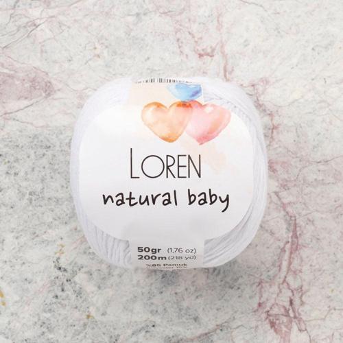  Natural Baby Beyaz El Örgü İpi - R001 - 33829