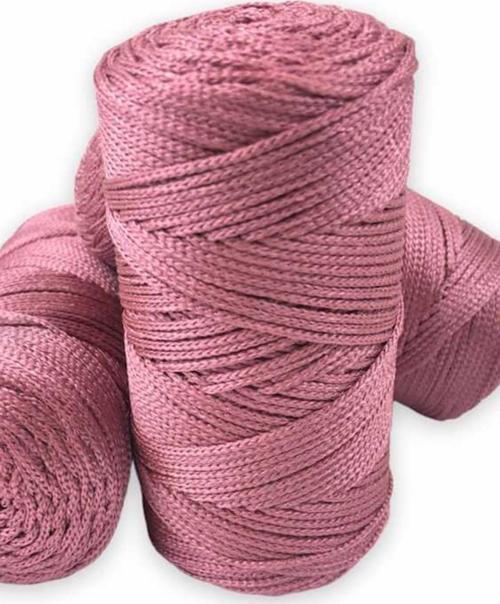 Makrome İpi 3mm Polyester Gül Kurusu
