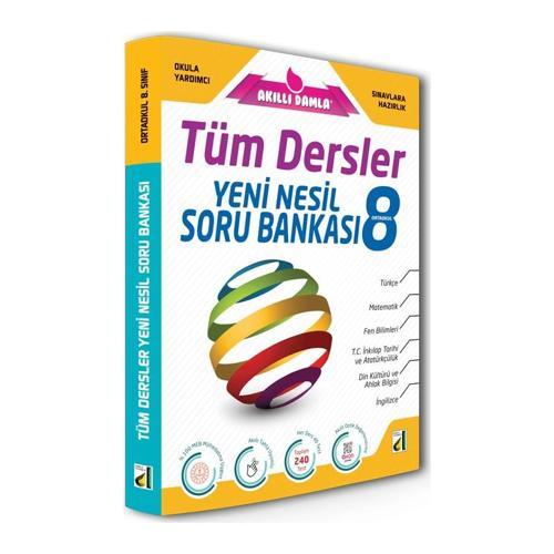 Damla Yayınları 8. Sınıf Akıllı Damla Tüm Dersler Yeni Nesil Soru Bankası