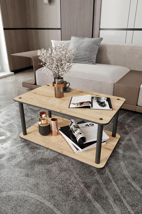 Masivo Dikdörtgen Orta Sehpa Meşe