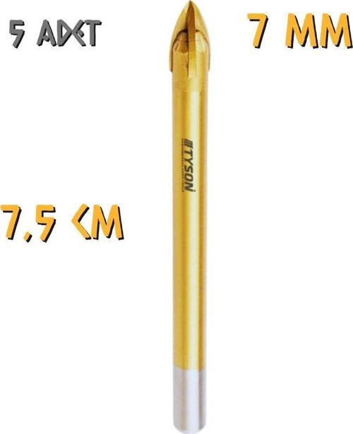 Tyson Cam Seramik Delici Matkap Ucu 7 mm. - 5 Adet