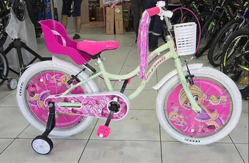 Muki 16 Jant Kız Çocuk Bisikleti Mint Yeşili Ön Arka Sepetli Kız Çocuk Bisikleti