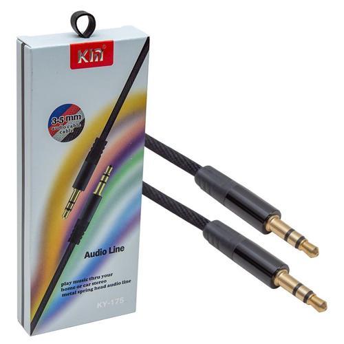 3.5 MM ERKEK/ERKEK SİYAH STEREO AUX 1.1 MT KUTULU KABLO (2818)