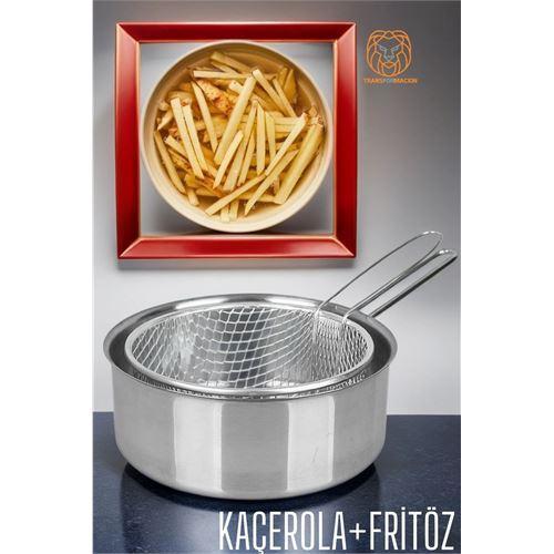   Fritözlü Kaçerola Multi Kullanım Çelik 20 CM