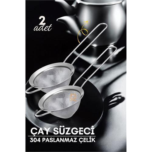  Klasik Çay Süzgeci 304 Paslanmaz Çelik 2 ADET