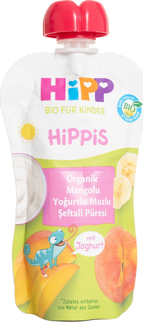 Hipp Organik Mangolu Yoğurtlu Muzlu Şeftali Püresi 100 Gr