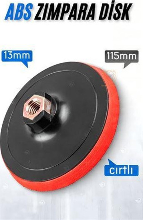 115 mm Cırtlı Zımpara Disk Pasta Cila Sünger Tabanı