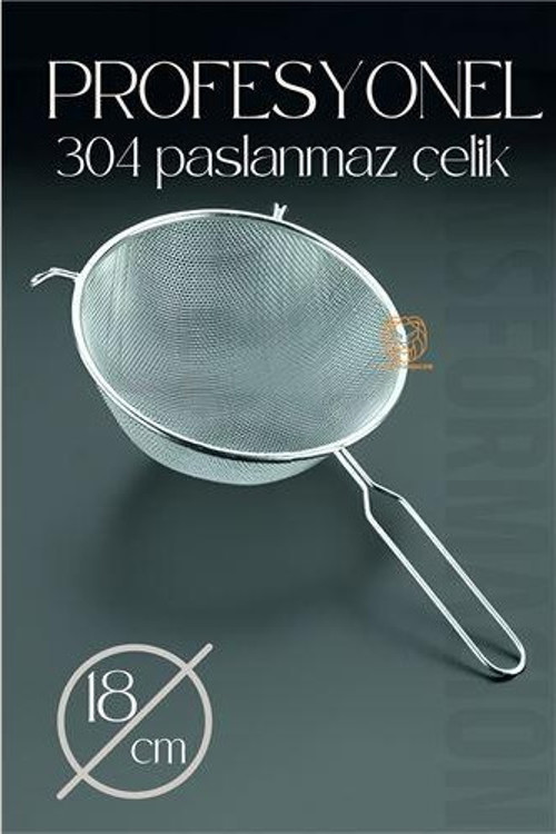18 Cm Süzgeç 304 Paslanmaz Çelik