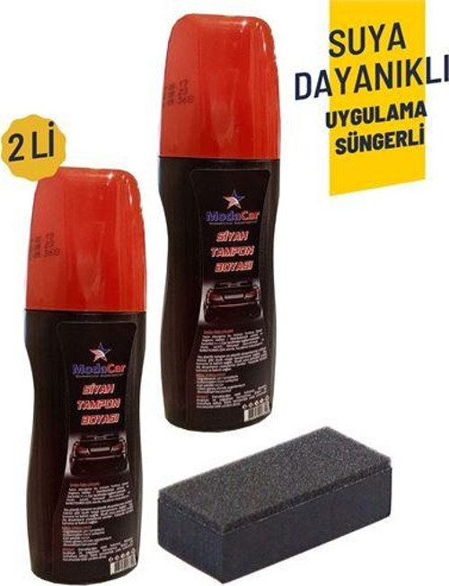 Suya Dayanıklı Siyah Tampon Boyası Uygulama Süngerli